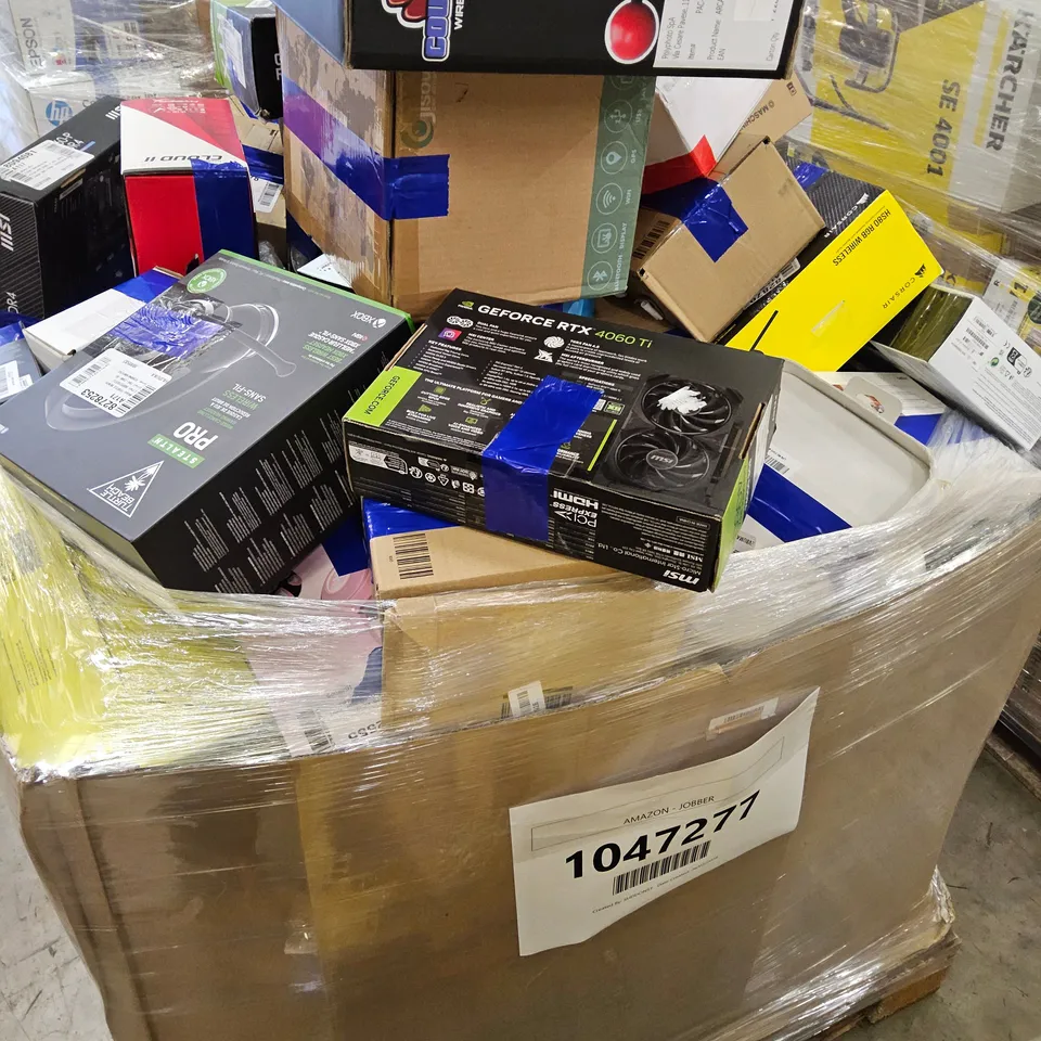 PALLET OF APPROXIMATELY 157 UNPROCESSED RAW RETURN HIGH VALUE ELECTRICAL GOODS TO INCLUDE;