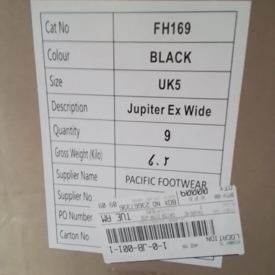 BOXED BRAND NEW APPROXIMATELY 9 SIMPLY BE JUPITER EXTRA WIDE SHOES BLACK SIZE 5