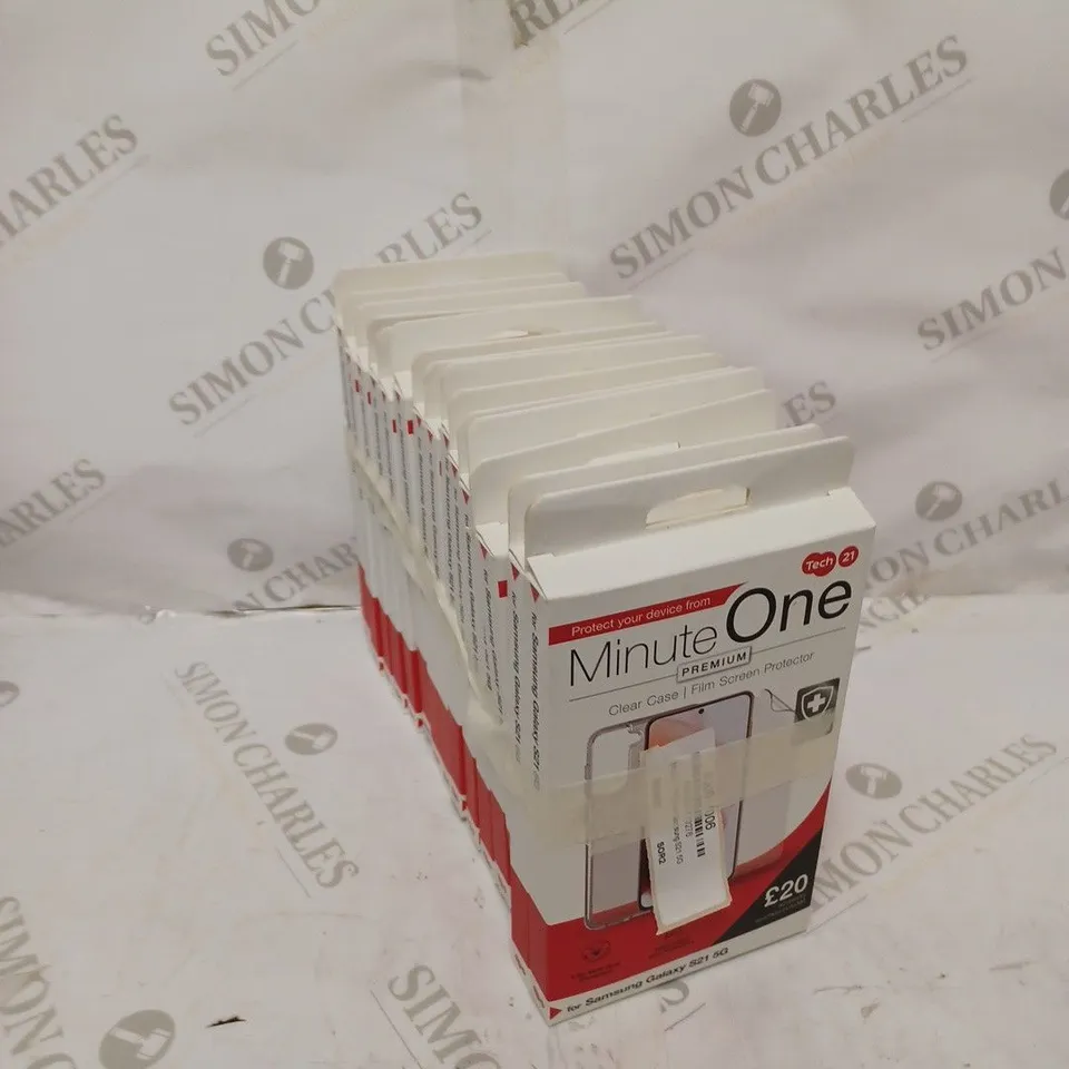 LOT OF 15 MINUTE ONE CLEAR CASE & SCREEN PROTECTOR KITS FOR SAMSUNG GALAXY S21 5G