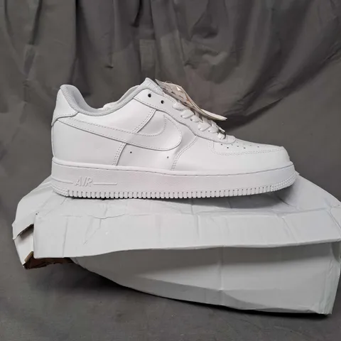 BOXED PAIR OF NIKE WHITE AIR FORCES SIZE 8.5