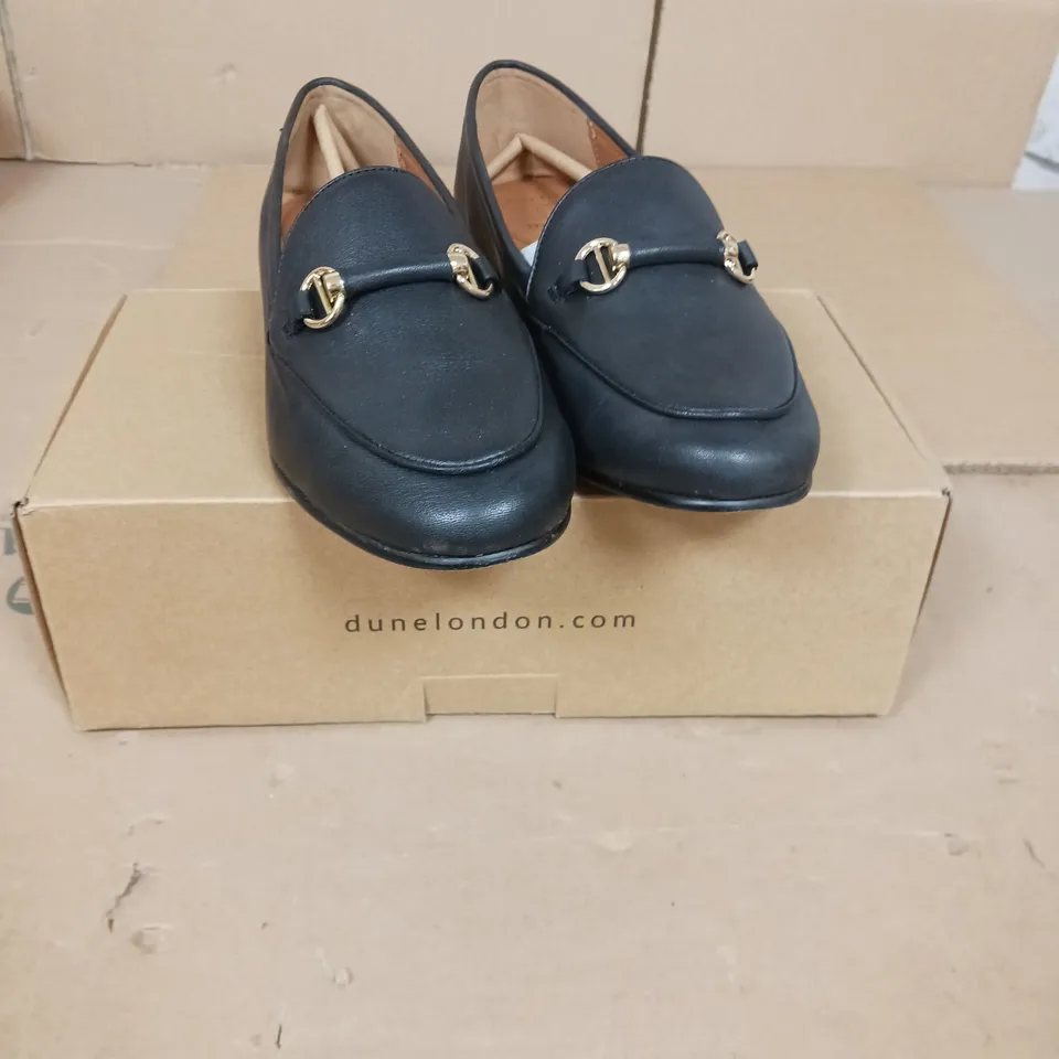 DUNE LONDON LADIES LEATHER SHOES BLACK SIZE 5