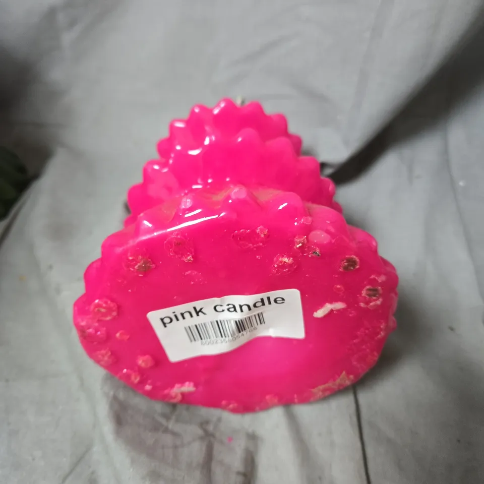 PINK TIERED TREE CANDLE