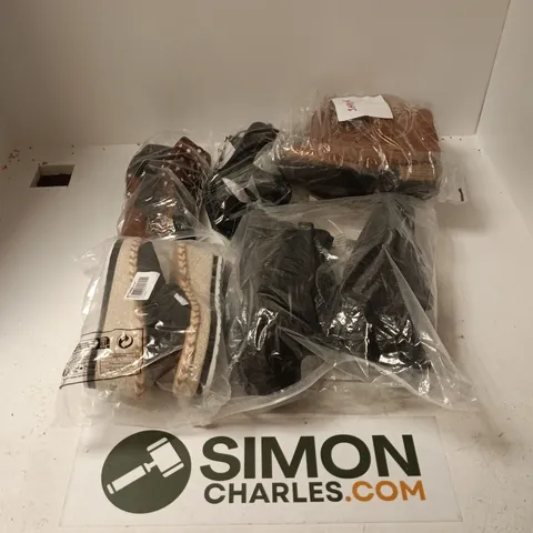 APPROXIMATELY 20 ASSORTED PAIRS OF SHOES AND FOOTWEAR ITEMS IN VARIOUS STYLES AND SIZES TO INCLUDE BRANDS SUCH AS 9KSAFETYJB, ON FEET & IN LOVE, XINZEDA, ETC