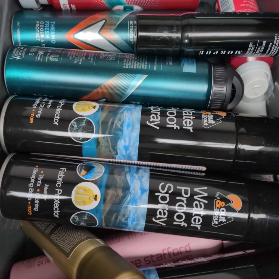 APPROXIMATELY 10 ASSORTED AEROSOLS TO INCLUDE INSECT KILLER, DEODORANT, HAIR SPRAY ETC