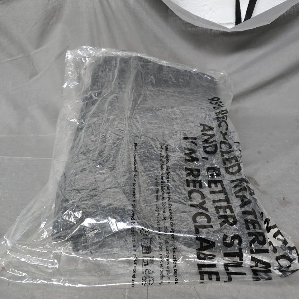 COLLUSION BRUSHED TEXTURE MARL LONGLINE TRENCH COAT, UK 6, GREY. BAGGED