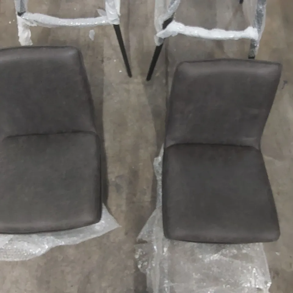 PAIR OF PALMER GREY BAR STOOLS - MISSING SCREWS