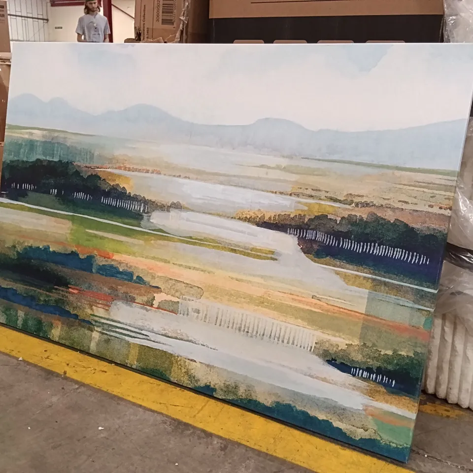 PRINTED CANVAS WALL ART, WOOD FRAME