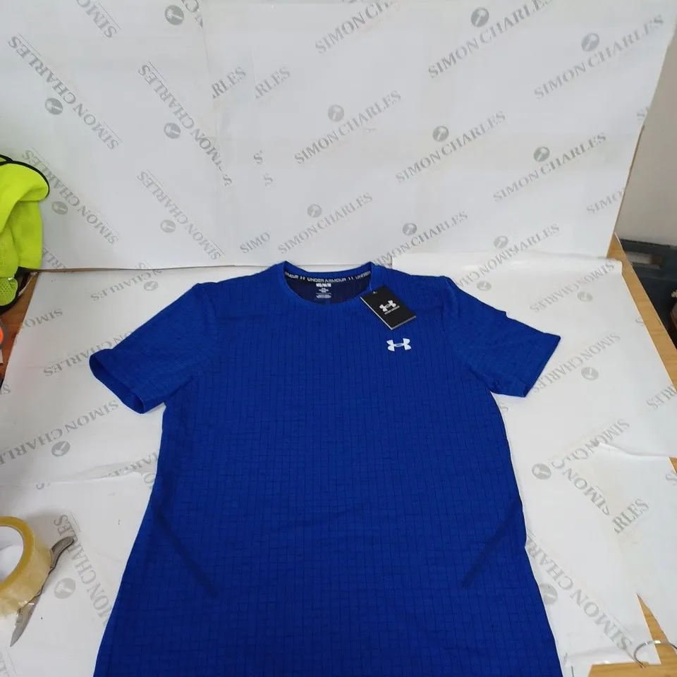 MENS UNDER ARMOUR TOP DARK BLUE SIZE MEDIUM