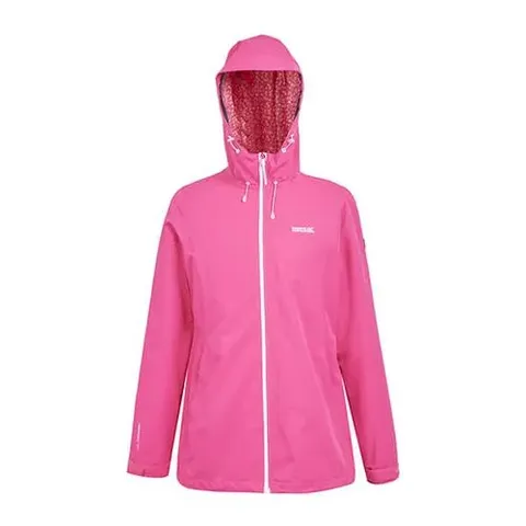 REGATTA WOMENS HAMARA III WATERPROOF JACKET FLAMINGO PINK SIZE 12