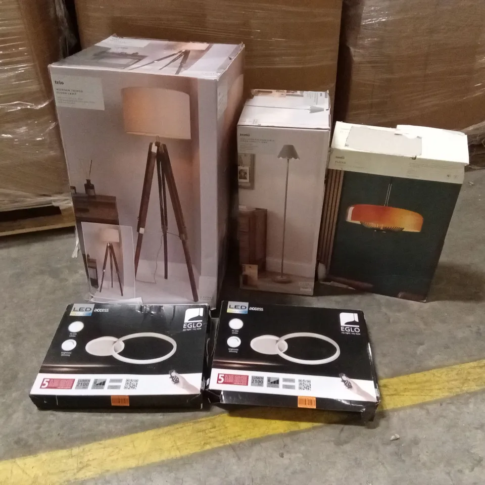 PALLET TO CONTAIN A LARGE QUANTITY OF DESIGNER HOME LIGHTING GOODS AND PRODUCTS 