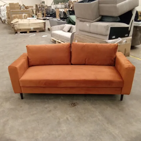 LANA 3 SEATER SOFA, BURNT ORANGE CLASSIC VELVET