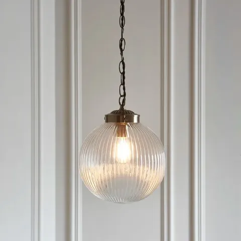 BOXED BATESON 1 LIGHT GLOBE PENDANT 100CM H