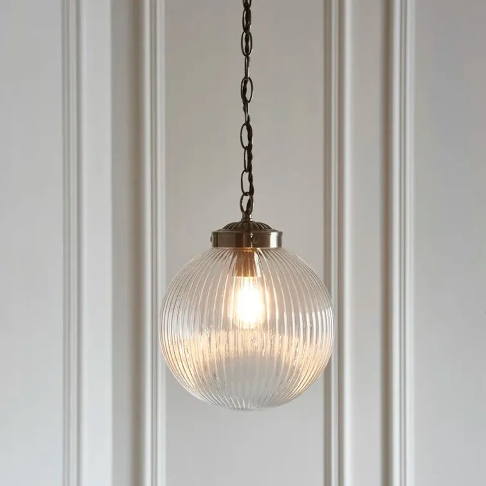 BOXED BATESON 1 LIGHT GLOBE PENDANT 100CM H