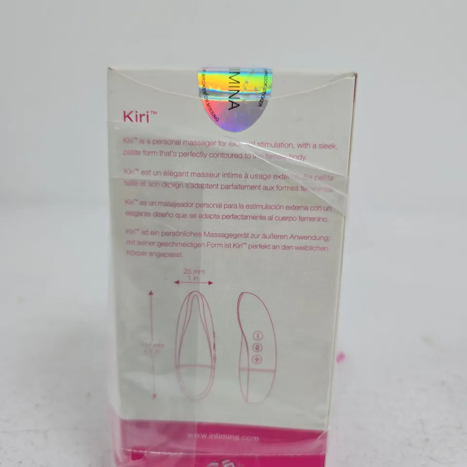 INTIMINA KIRI PERSONAL MASSAGER FOR EXTERNAL STIMULATION – BOXED