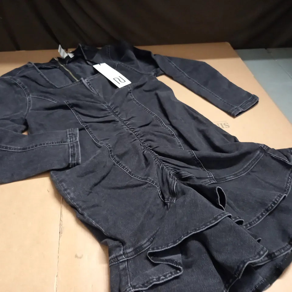 RIVER ISLAND DENIM SLEEVED DRESS - UK 18