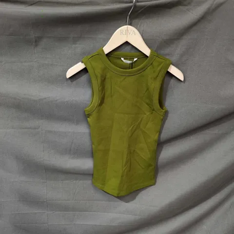 RIVA OLIVE GREEN SLEEVELESS TOP – KID'S SIZE S ZARA