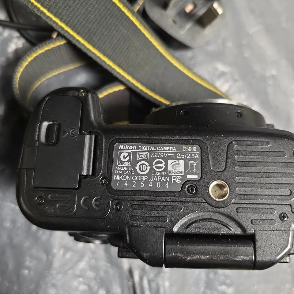 NIKON D5000 DIGITAL SLR WITH 35-80MM AF NIKKOR LENS, CHARGER AND STRAP - COLLECTION ONLY