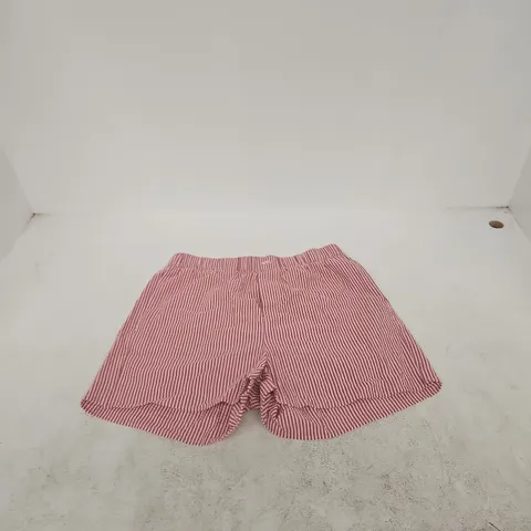 WNU SEERSUCKER SHORTS – PINK/WHITE STRIPES – UK 14 (US 10, EU 42)