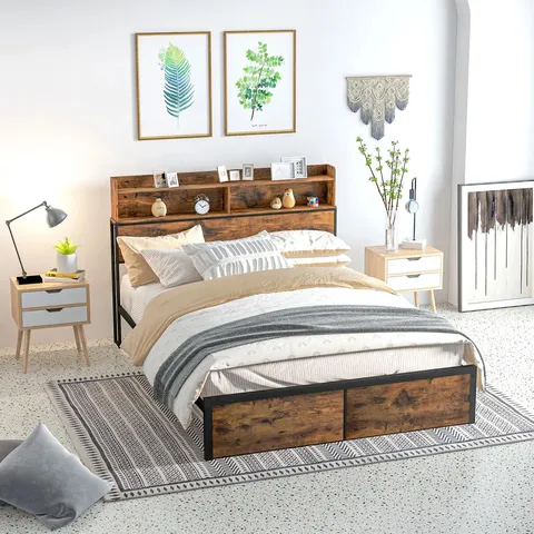 BOXED AERICKA KING STORAGE BED (2 BOXES)
