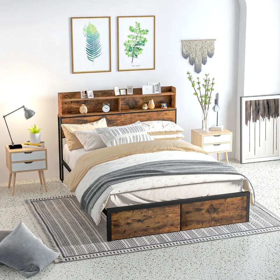 BOXED AERICKA KING STORAGE BED (2 BOXES)