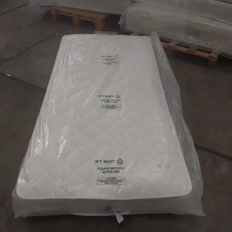 QUALITY BAGGED SINGLE 90cm AIRSPRUNG LUXURY QUILTED MEDIUM MATTRESS