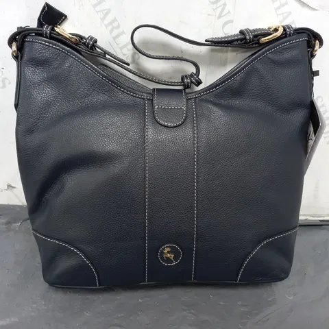 ASHWOOD LEATHER HOBO BAG IN NAVY