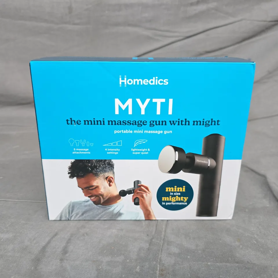 HOMEDICS MYTI MINI MASSAGE GUN – BOXED