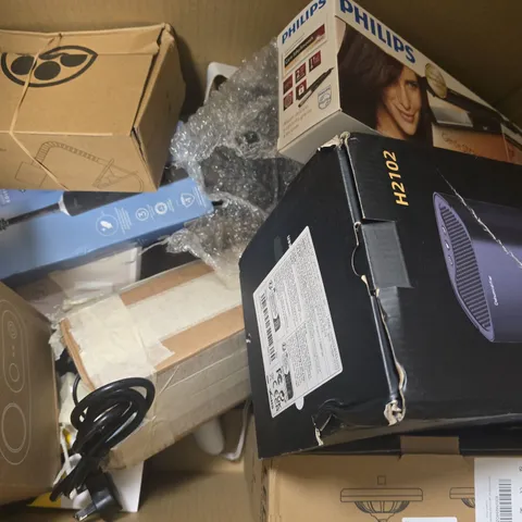 BOX OF APPROXIMATELY 10 ASSORTED HOUSEHOLD ELECTRICAL ITEMS