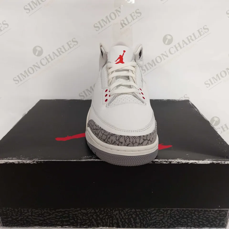 NIKE AIR JORDAN 3 RETRO IN SUMMIT WHITE - UK 10