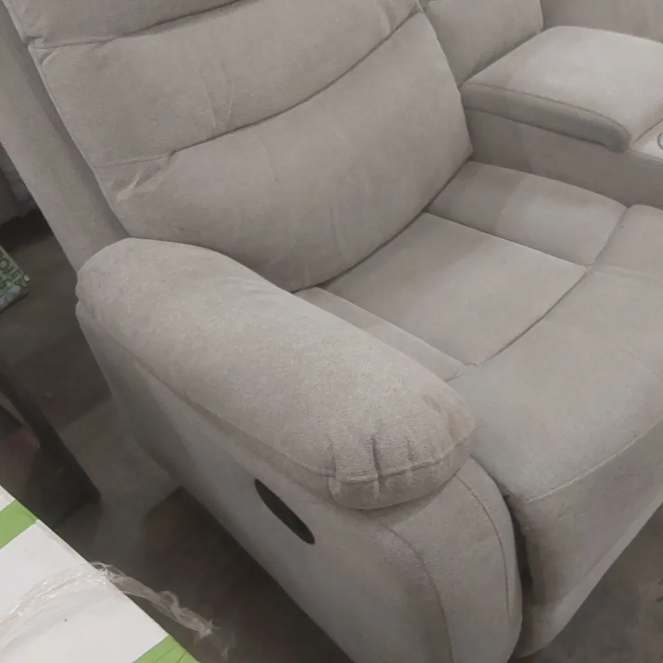 AVON CHAISE MANUAL RECLINER LINEN SOFA GREY
