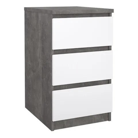BOXED NAIA BEDSIDE 3 DRAWERS