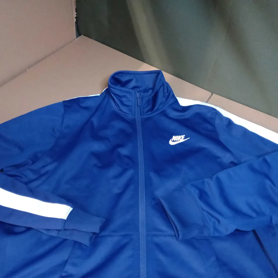 NIKE ROYAL BLUE/LOGO ZIP THROUGH TRACK JACKET - XL