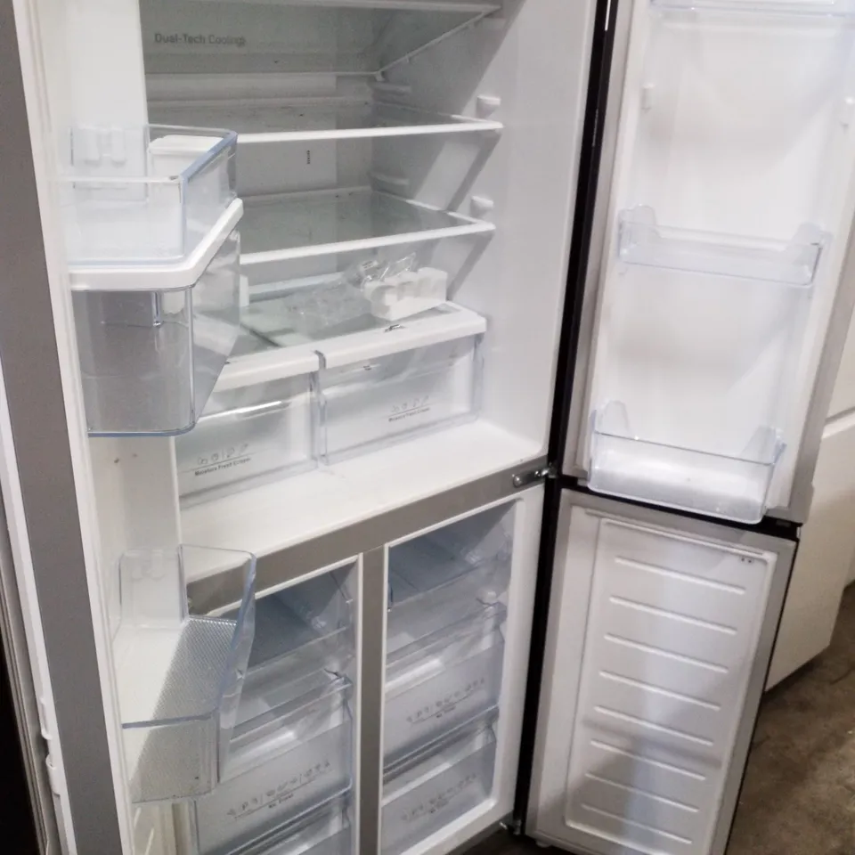 HISENSE FREESTANDING CROSS DOOR FRIDGE FREEZER BLK - UNPROCESSED RAW RETURN