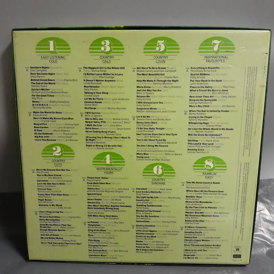 BOXED EASY LISTENING COUNTRY SET OF 8 VINYL 