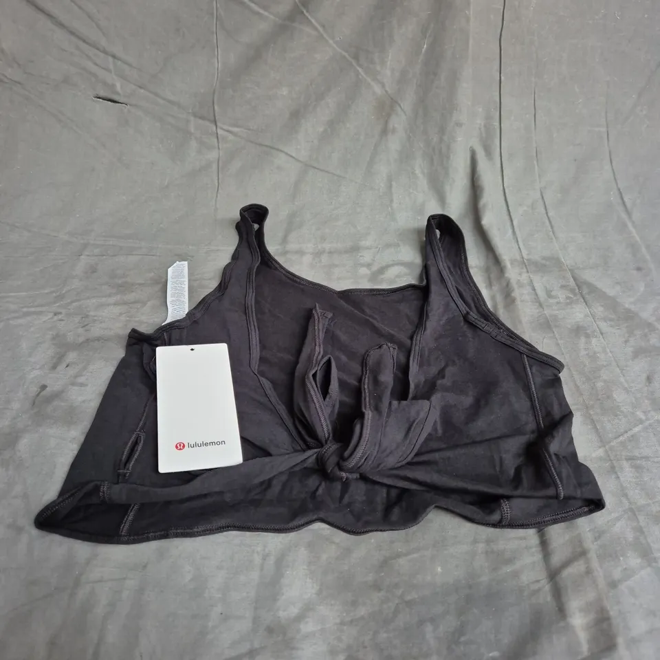 LULULEMON IT'S A TIE TANK IN BLACK SIZE 2