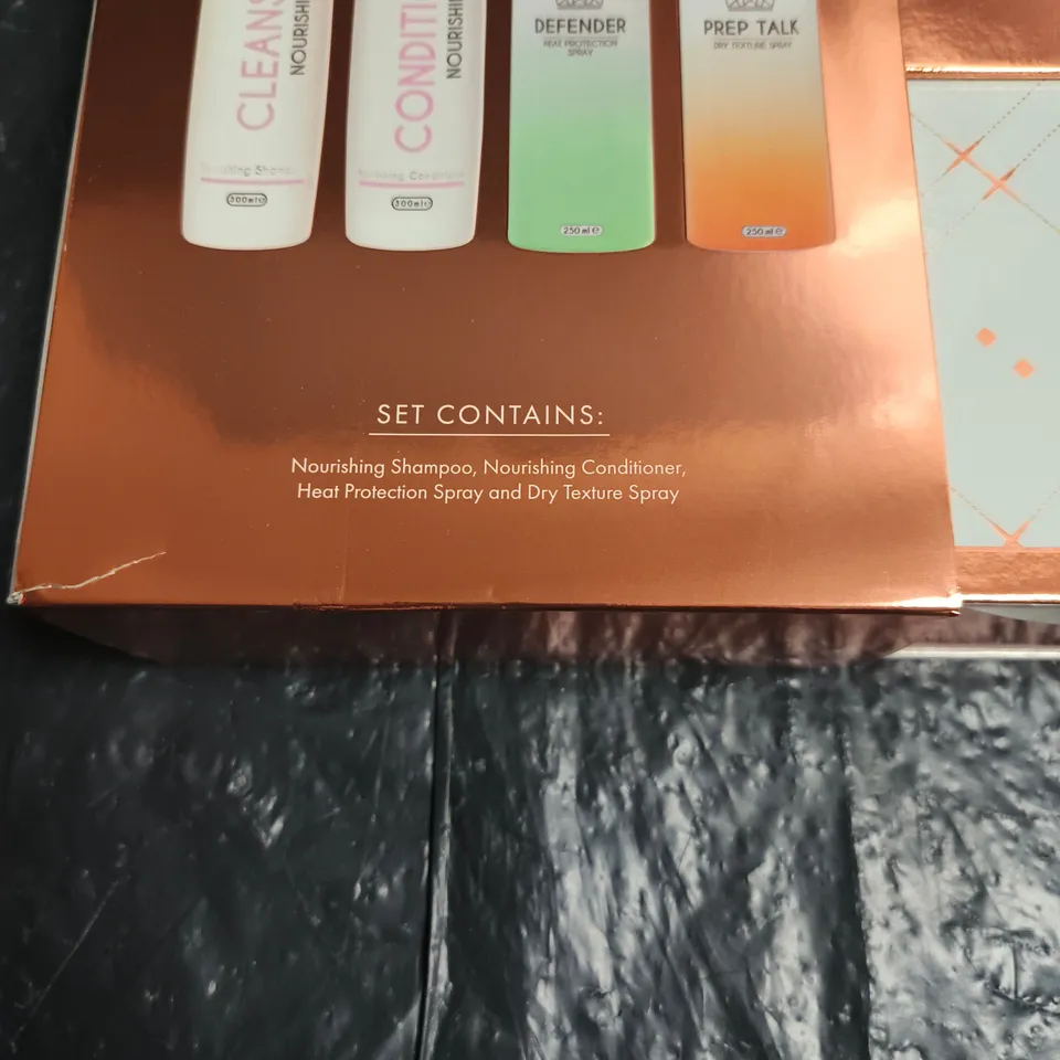 VODUZ REVIVAL VAULT HAIRCARE EDIT 4PCE GIFT SET – NOURISHING SHAMPOO, CONDITIONER, HEAT PROTECTION & DRY TEXTURE SPRAY