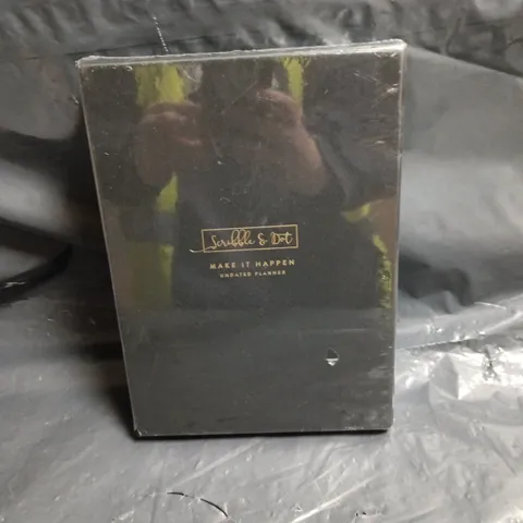 SCRIBBLE & DOT MAKE IT HAPPEN UNDATED PLANNER – BOXED. SEALED