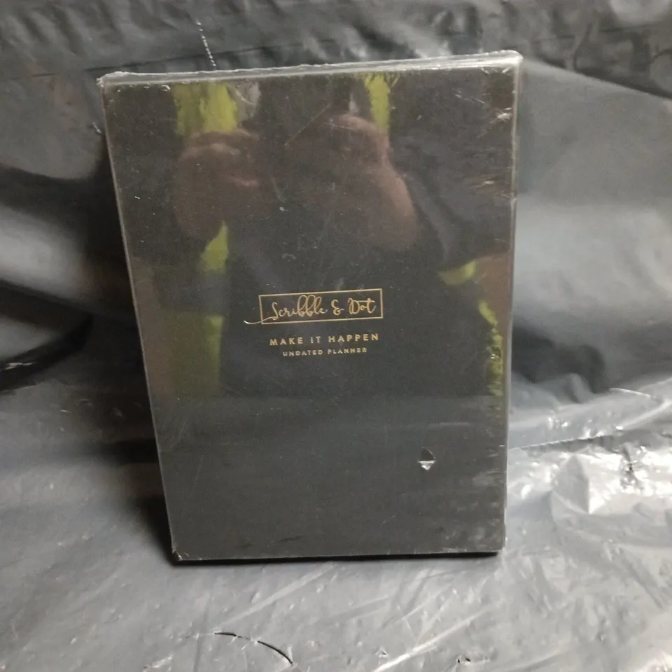 SCRIBBLE & DOT MAKE IT HAPPEN UNDATED PLANNER – BOXED. SEALED