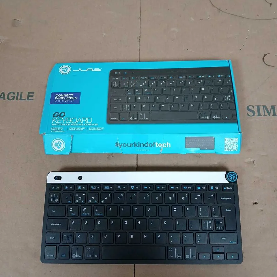 BOXED JLAB GO KEYBOARD MULTI-DEVICE WIRELESS KEYBOARD