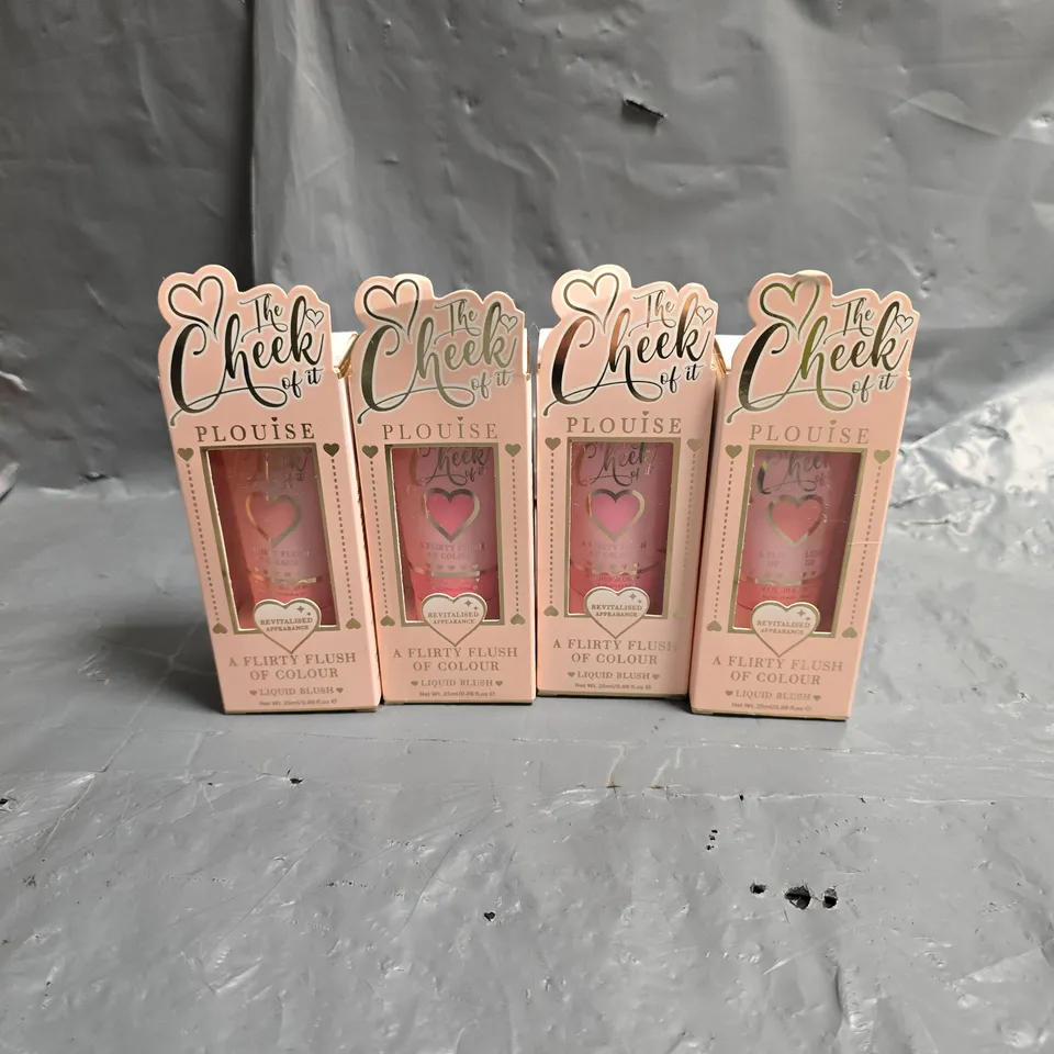 PLOUISE X4 THE CHEEK OF IT LIQUID BLUSH 25ML IN - BONBON BABY - LEGALLY PINK - CUTIE CAKE - LOLLY DOLLY