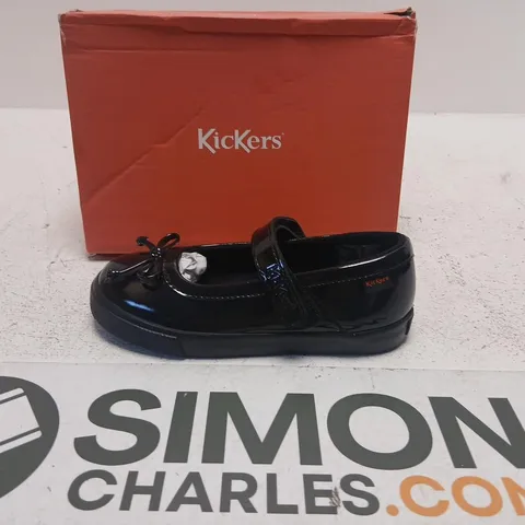 KICKERS KIDS’ PATENT LEATHER MARY JANE SHOES – UK  KIDS 11 (EU 29) BLACK