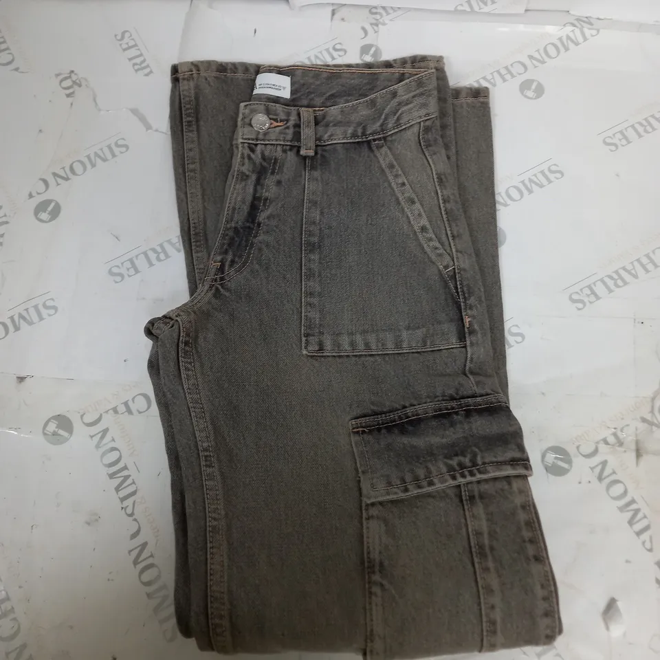 ZARA WASHED DENIM JEANS SIZE UNSPECIFIED