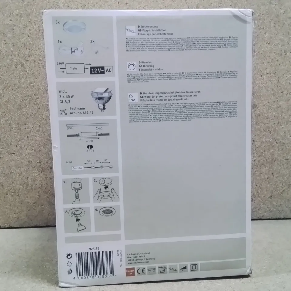 BOXED PAULMAN 3 X 35W HALOGEN LIGHT