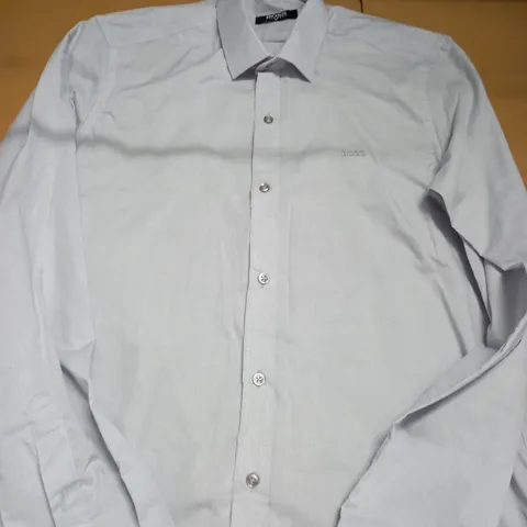 HUGO BOSS BLUE/WHITE STRIPE SHIRT - SIZE M