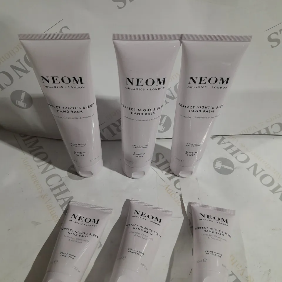 BOXED NEOM ORGANICS LONDON LAVENDER, CHAMOMILE & PATCHOULI SET OF 6