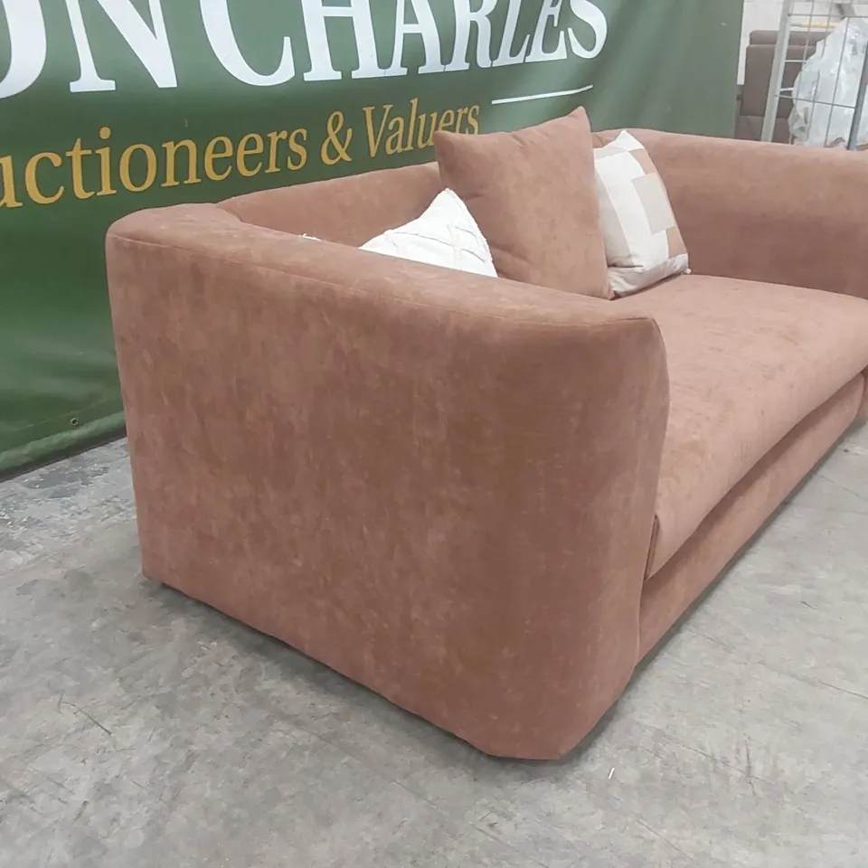 QUALITY DESIGNER FABRIC UPHOLSTERED 3 SEATER SOFA