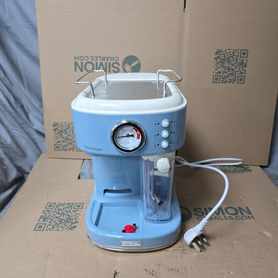 ARIETE MOD. 1383 VINTAGE-STYLE ESPRESSO MACHINE – BLUE