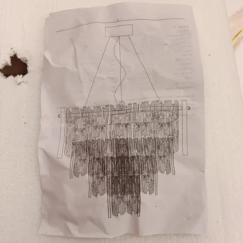 BOXED CHANDELIER LIGHT PENDANT - GOLD (1 BOX)