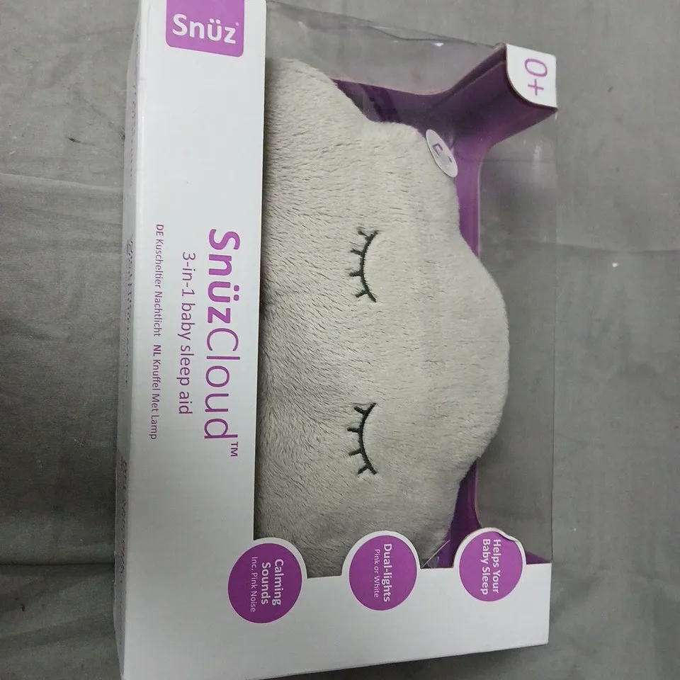 SNÜZCLOUD 3-IN-1 BABY SLEEP AID PLUSH TOY – GREY CLOUD (0+)