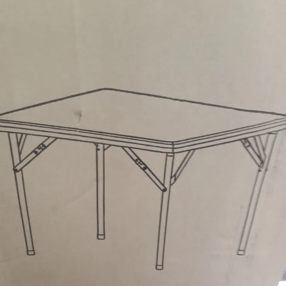 BOXED SQUARE GRANITE WHITE PLASTIC TABLE 